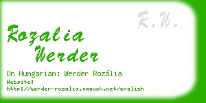 rozalia werder business card